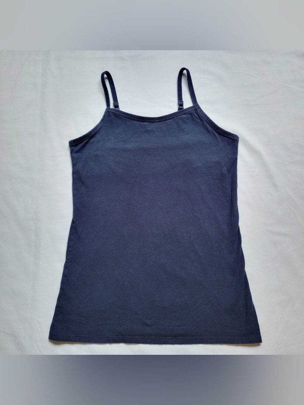Duluth Trading Co. Jersey Camisole Top Women's M Navy Stretchy Adjustable Strap